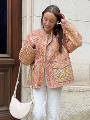 Floral Quilted Jacket/Coat