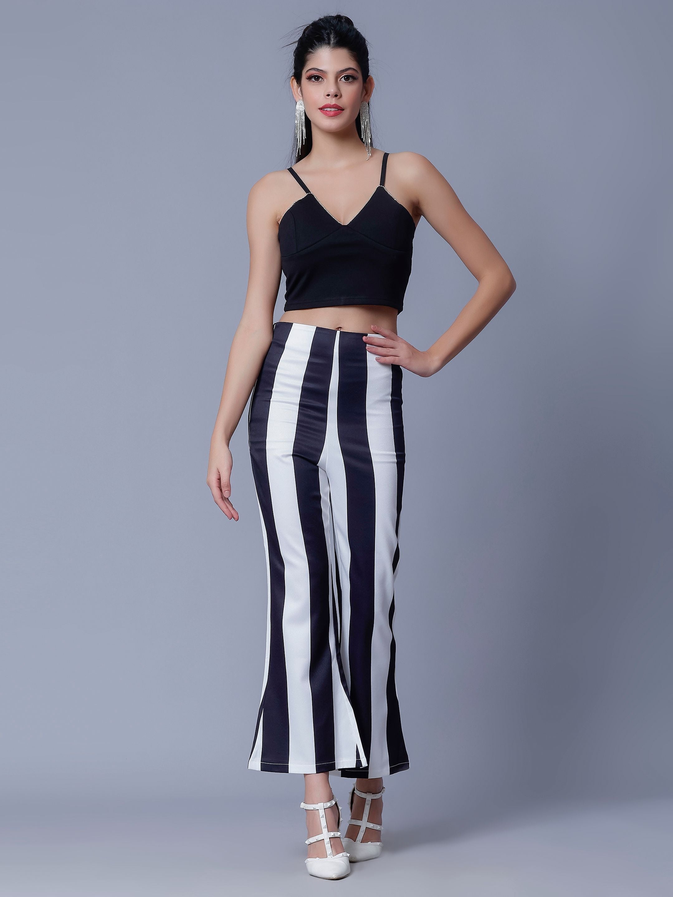 Strappy Rhinestone Detail Two Piece Set
