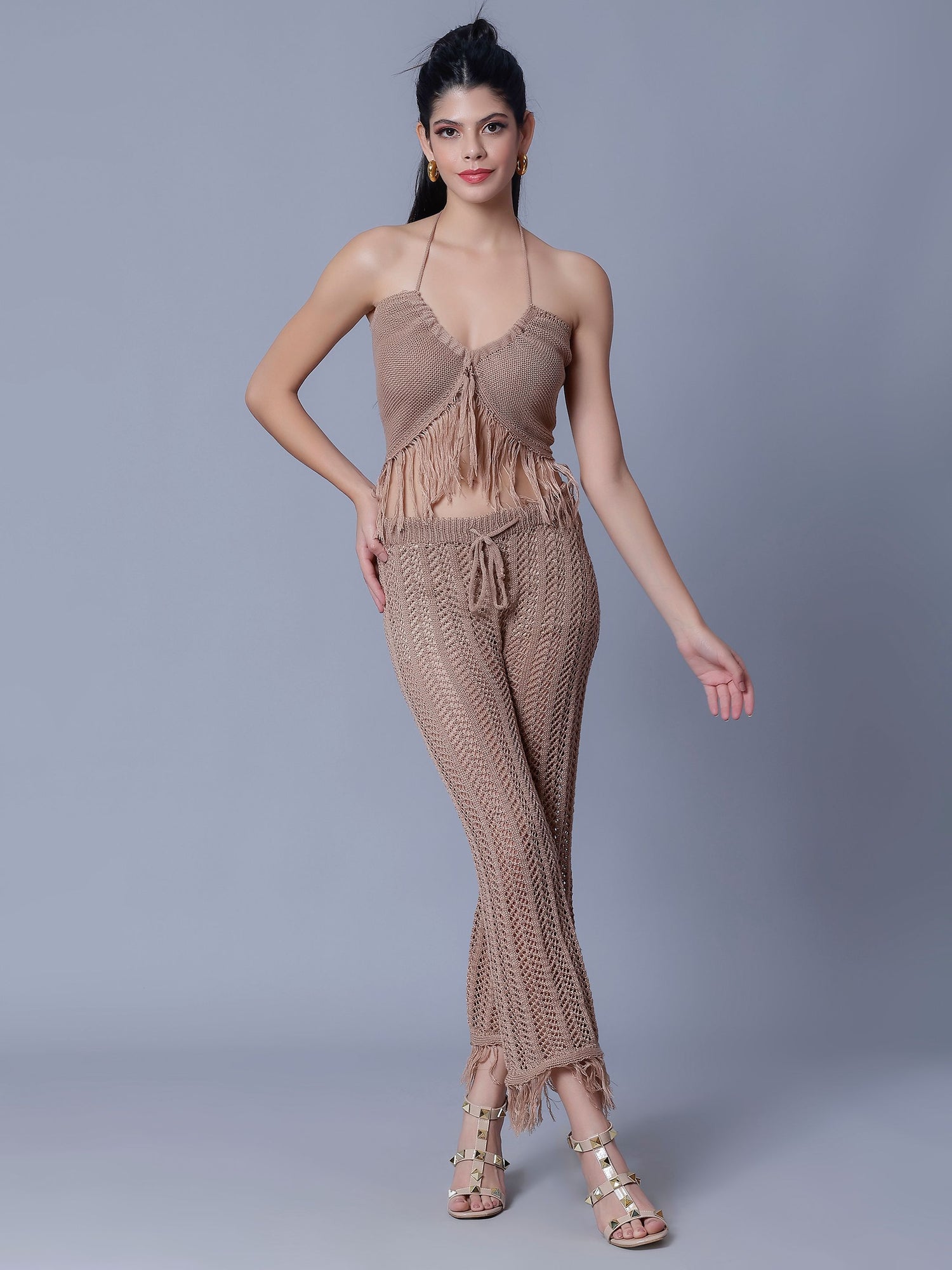 Sexy Crochet Two Piece Set