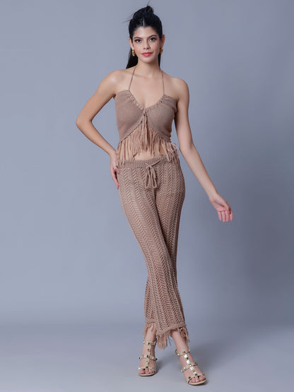 Sexy Crochet Two Piece Set