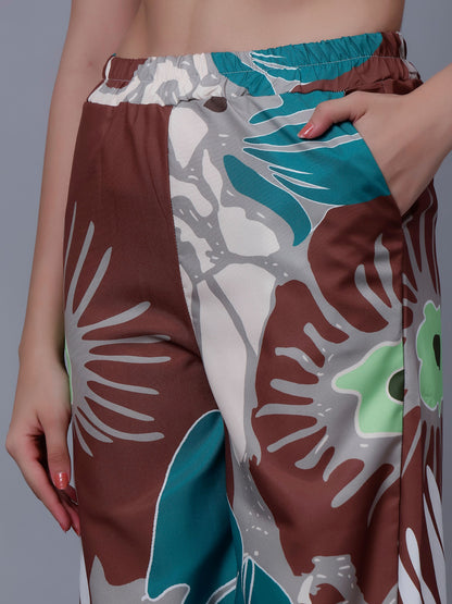 Abstract Printed Two Piece Set