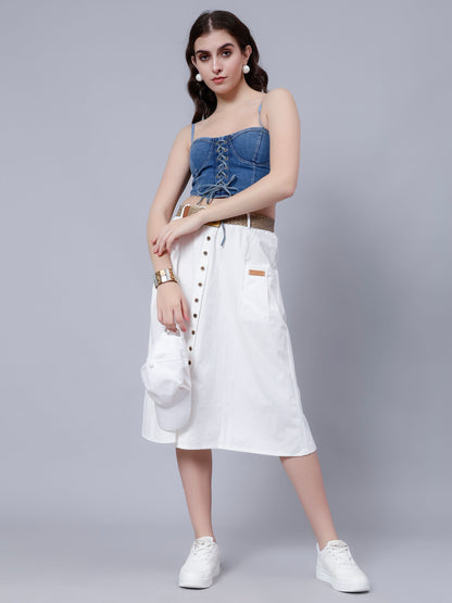 Classic Cotton Midi Skirt