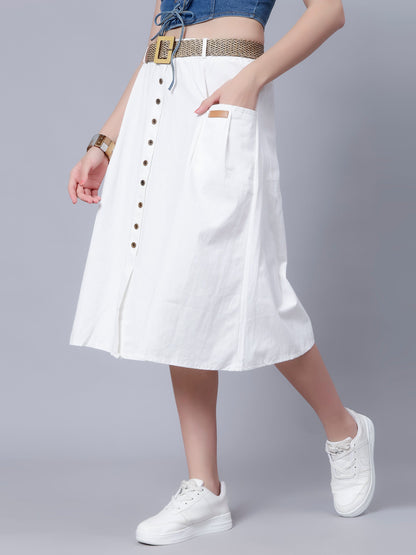 Classic Cotton Midi Skirt