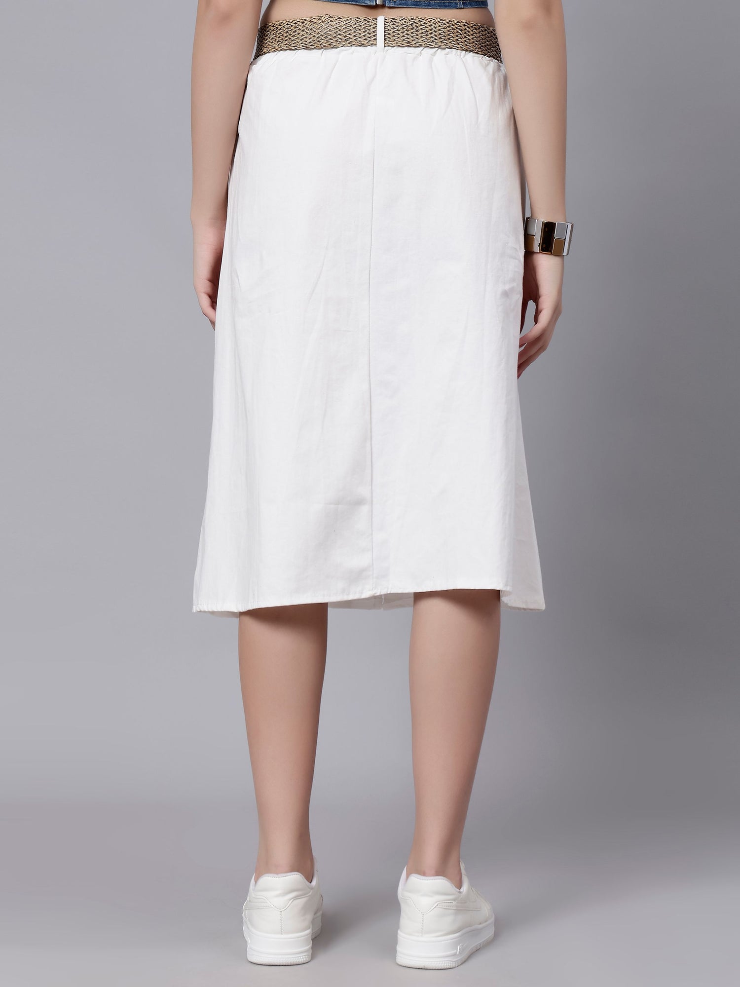 Classic Cotton Midi Skirt