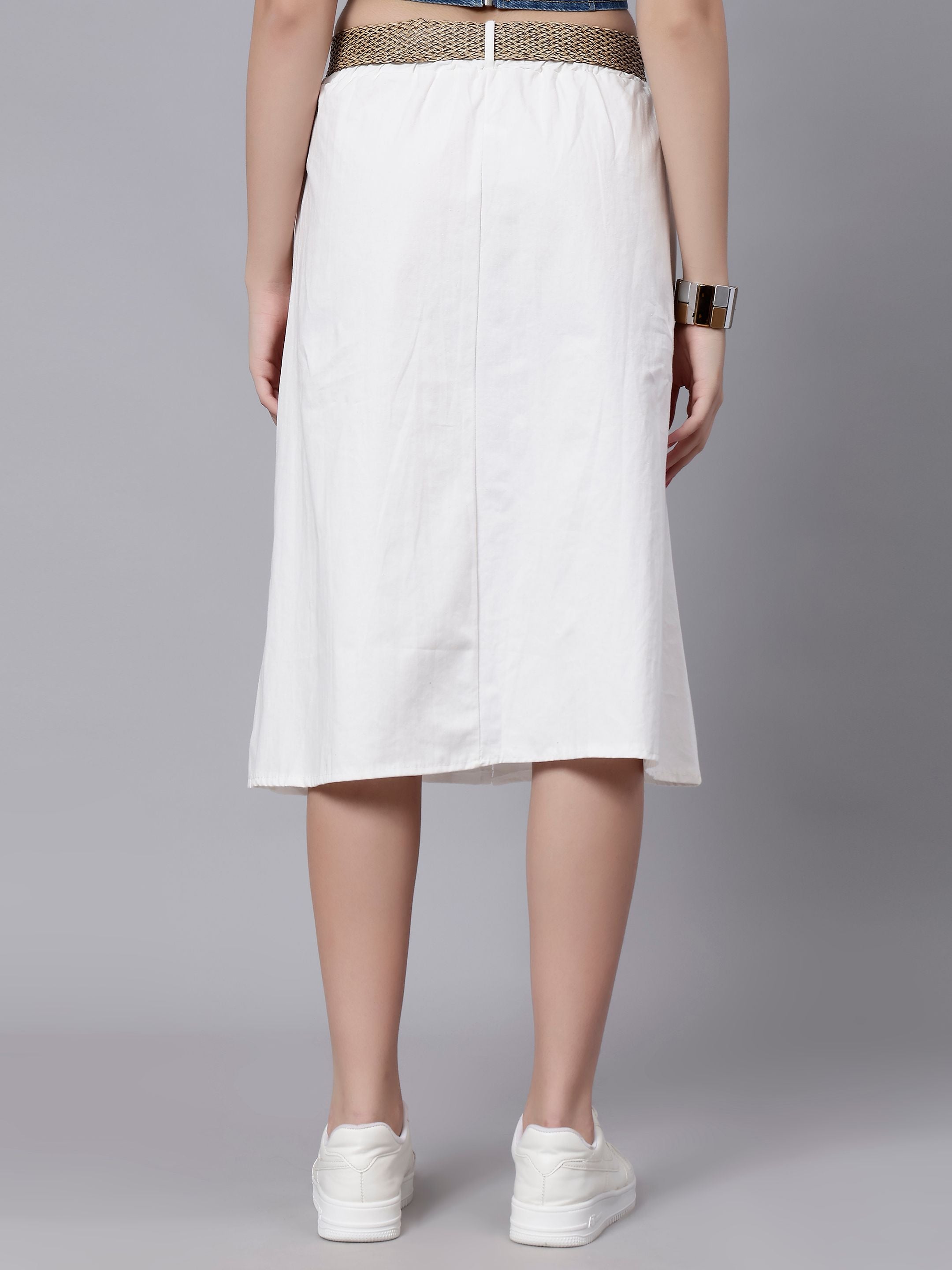 Classic Cotton Midi Skirt