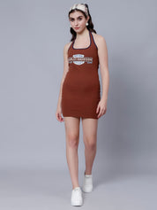 Halter Bodycon Dress With Shirt