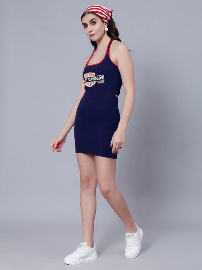 Halter Bodycon Dress With Shirt