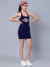 Halter Bodycon Dress With Shirt