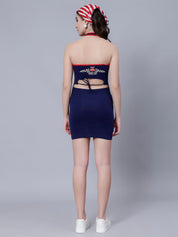 Halter Bodycon Dress With Shirt