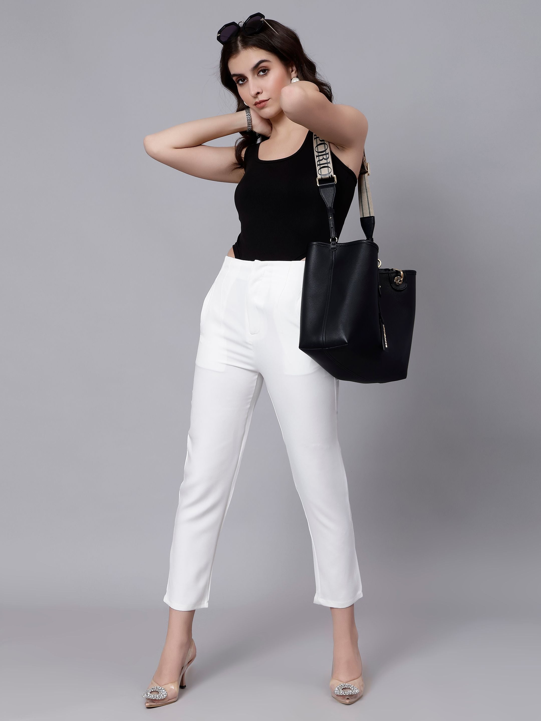 Black Ribbed High Cutout Bodysuit