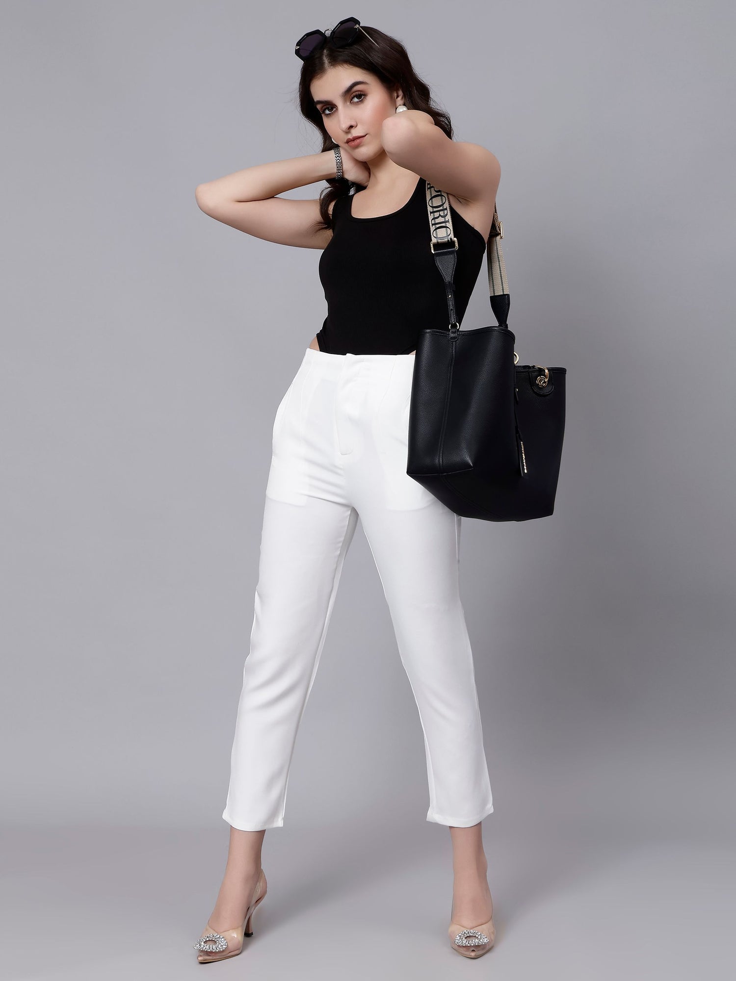 Black Ribbed High Cutout Bodysuit