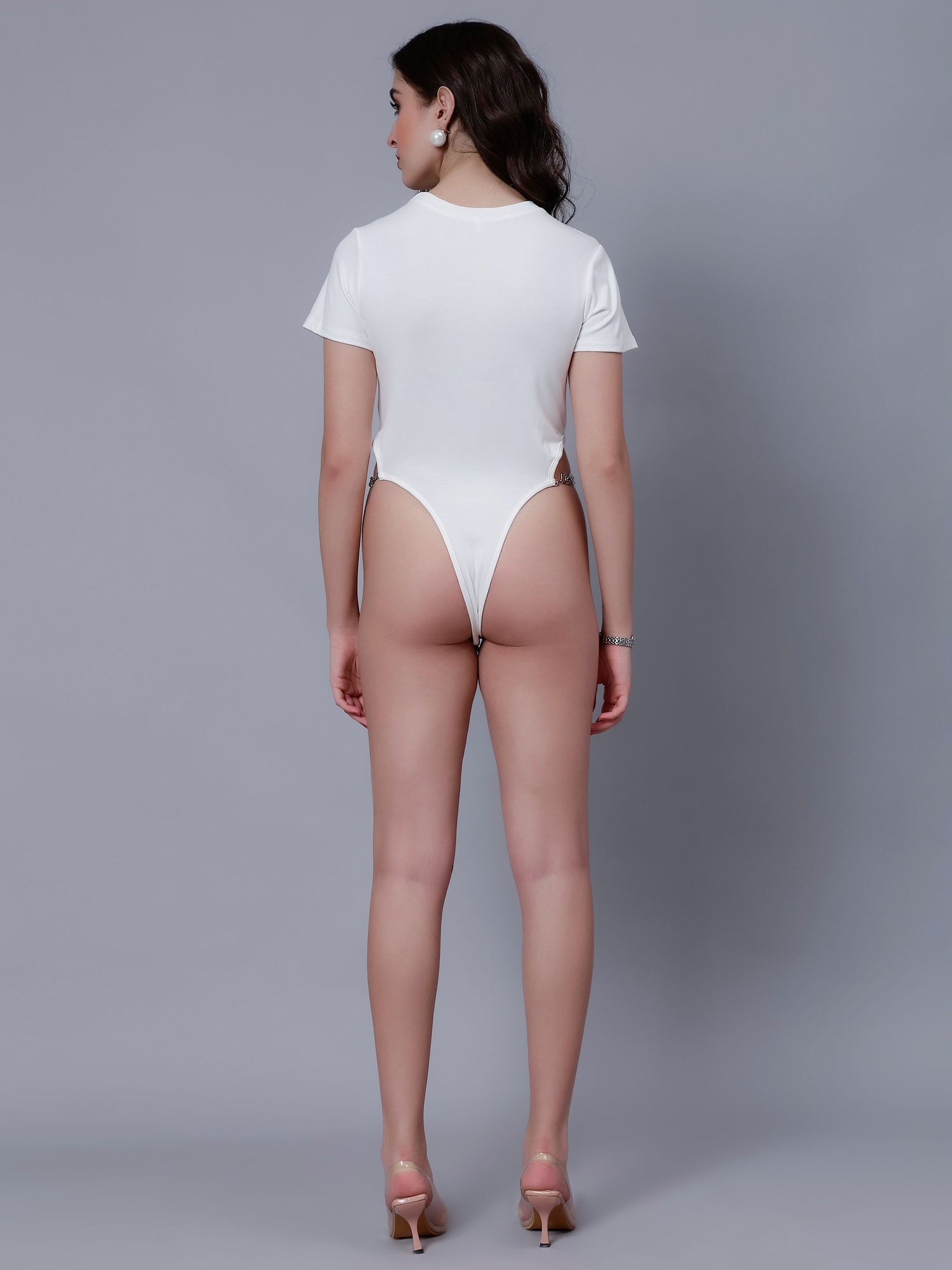 Cut-Out Chain Bodysuit