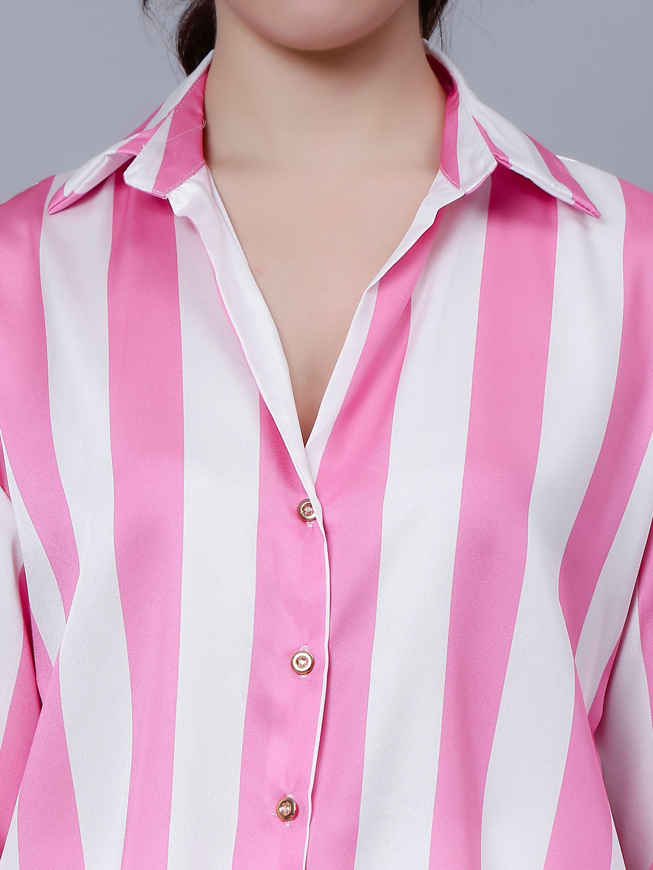 Wide Striped Elegant Shirt