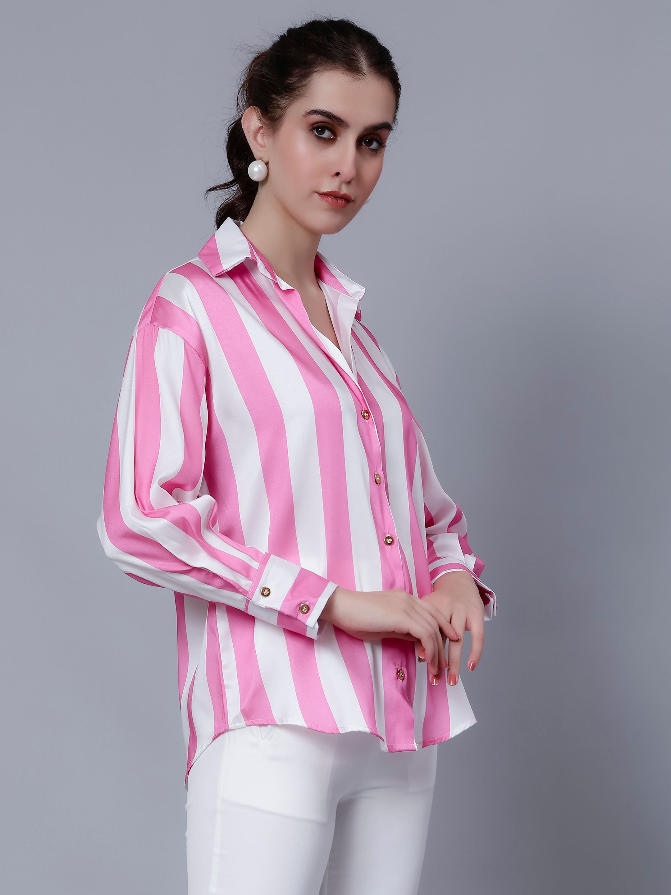 Wide Striped Elegant Shirt