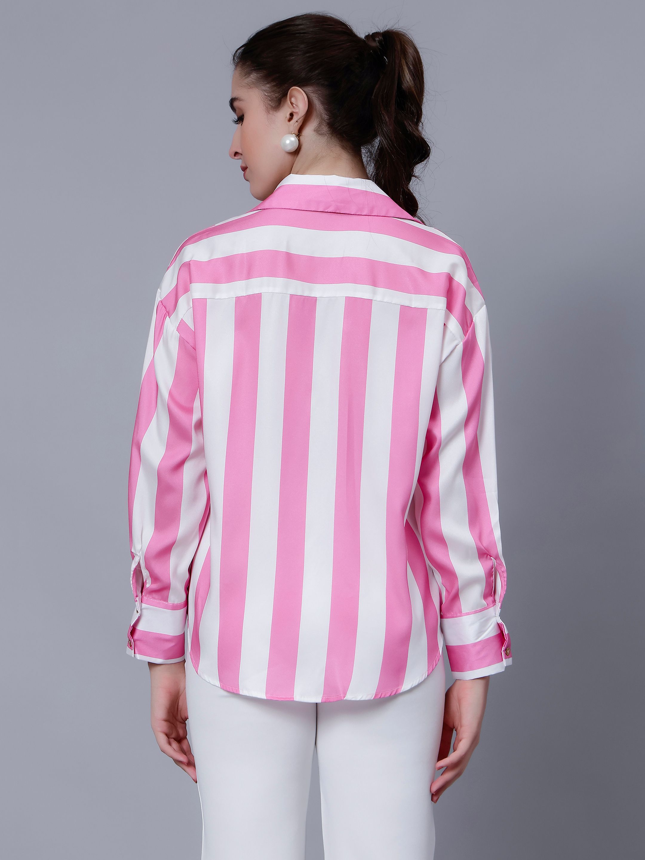 Wide Striped Elegant Shirt