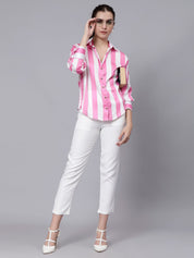 Wide Striped Elegant Shirt