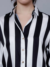 Wide Striped Elegant Shirt