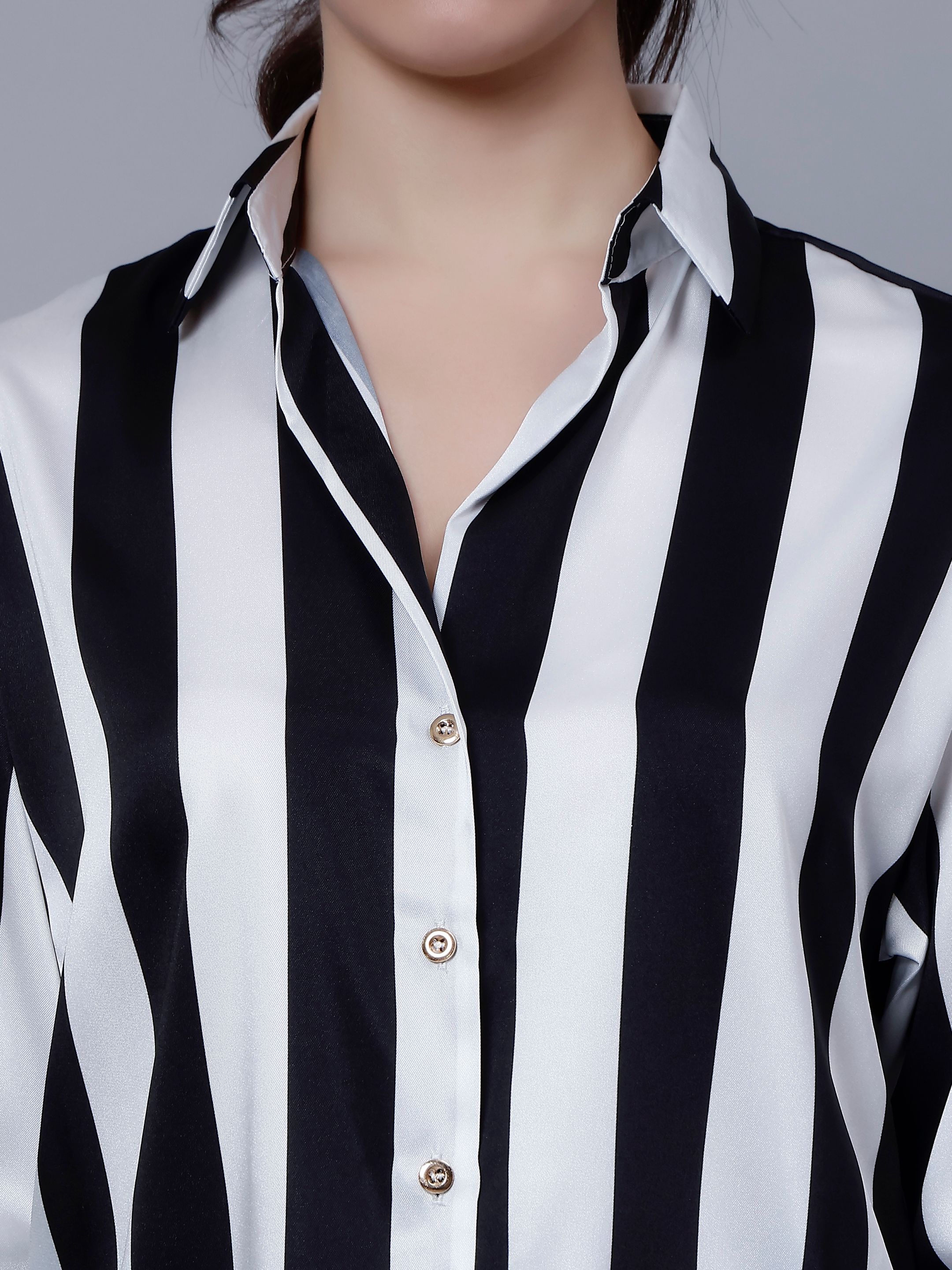 Wide Striped Elegant Shirt