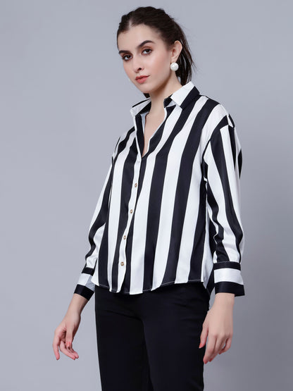 Wide Striped Elegant Shirt