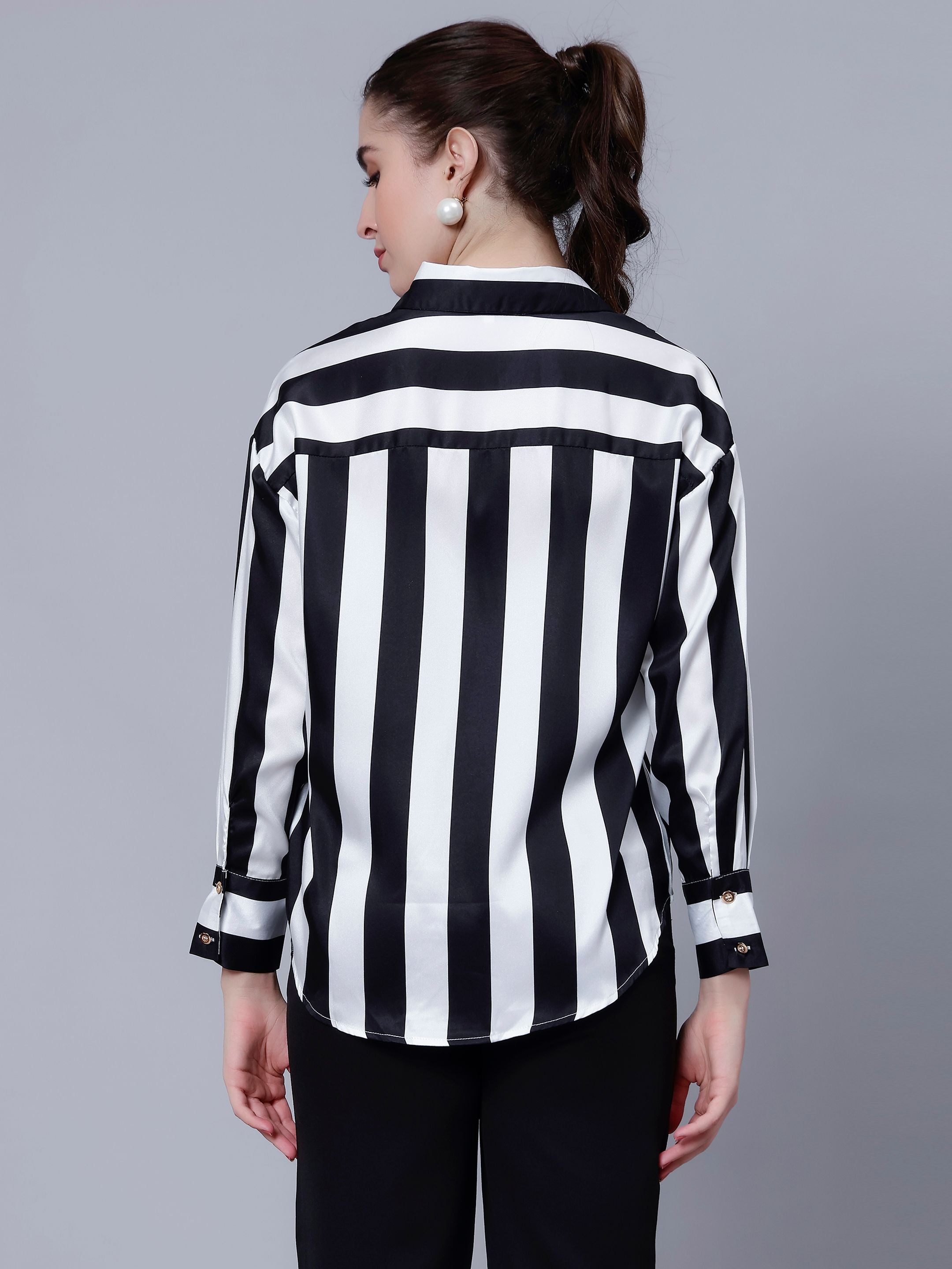 Wide Striped Elegant Shirt
