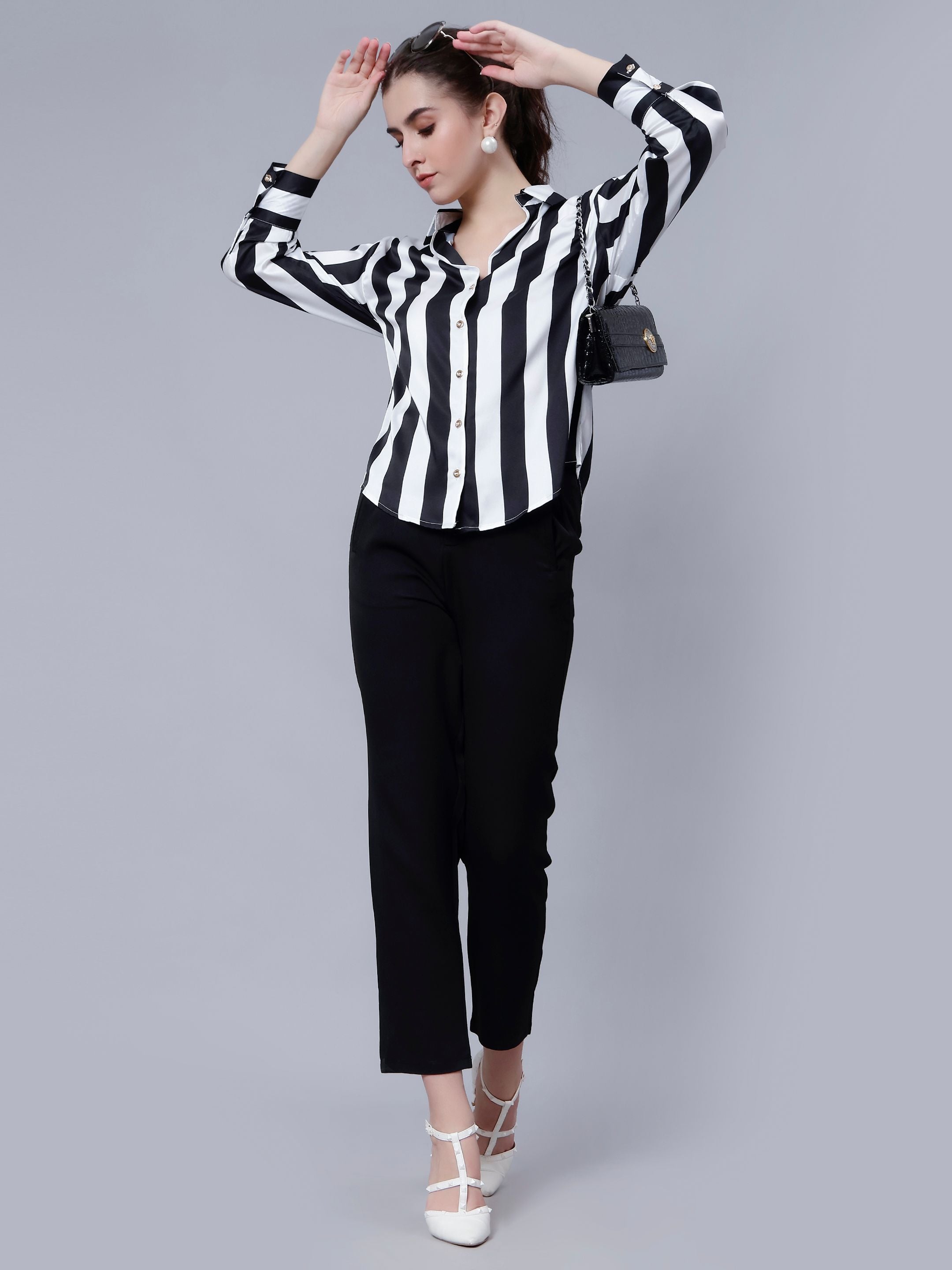 Wide Striped Elegant Shirt
