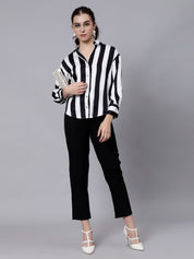Wide Striped Elegant Shirt