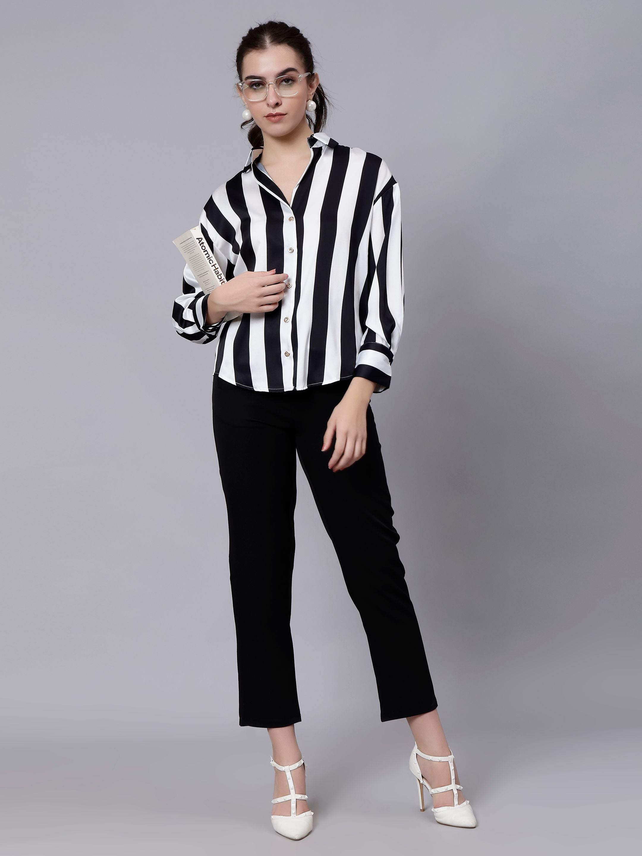 Wide Striped Elegant Shirt