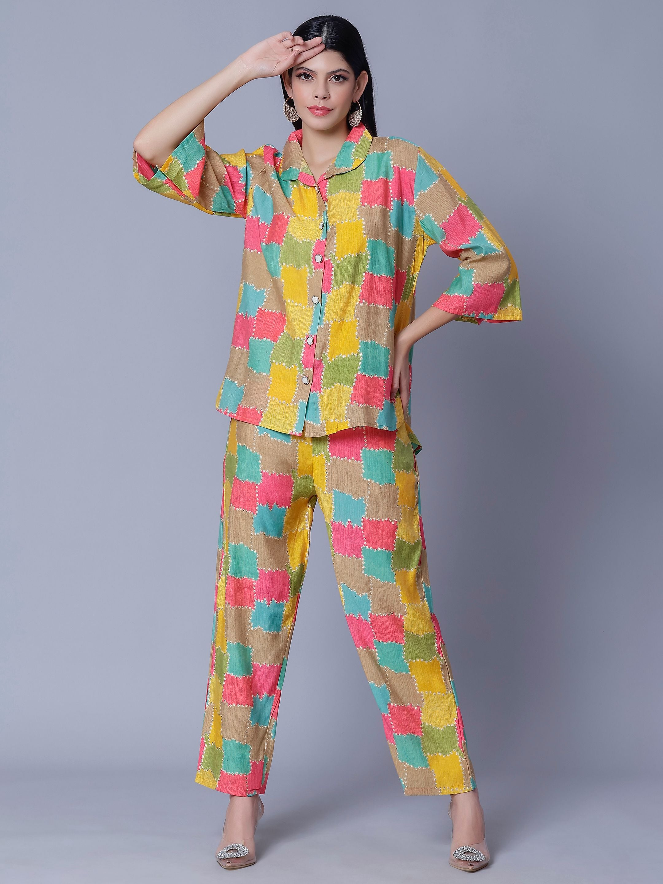 Multicolor Two-Piece Set