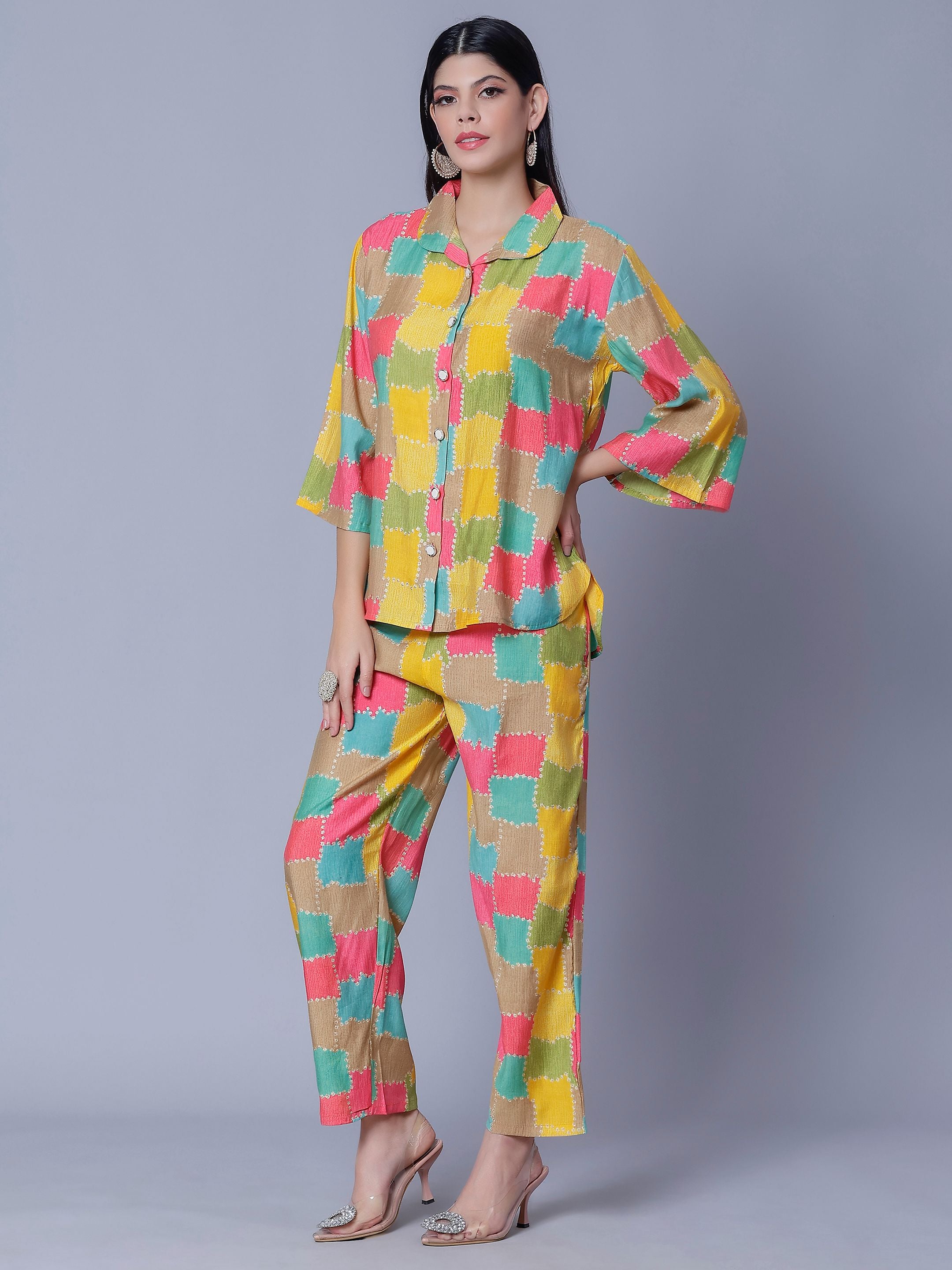 Multicolor Two-Piece Set
