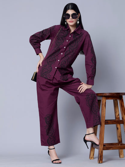 Elegant Printed Two-Piece Set