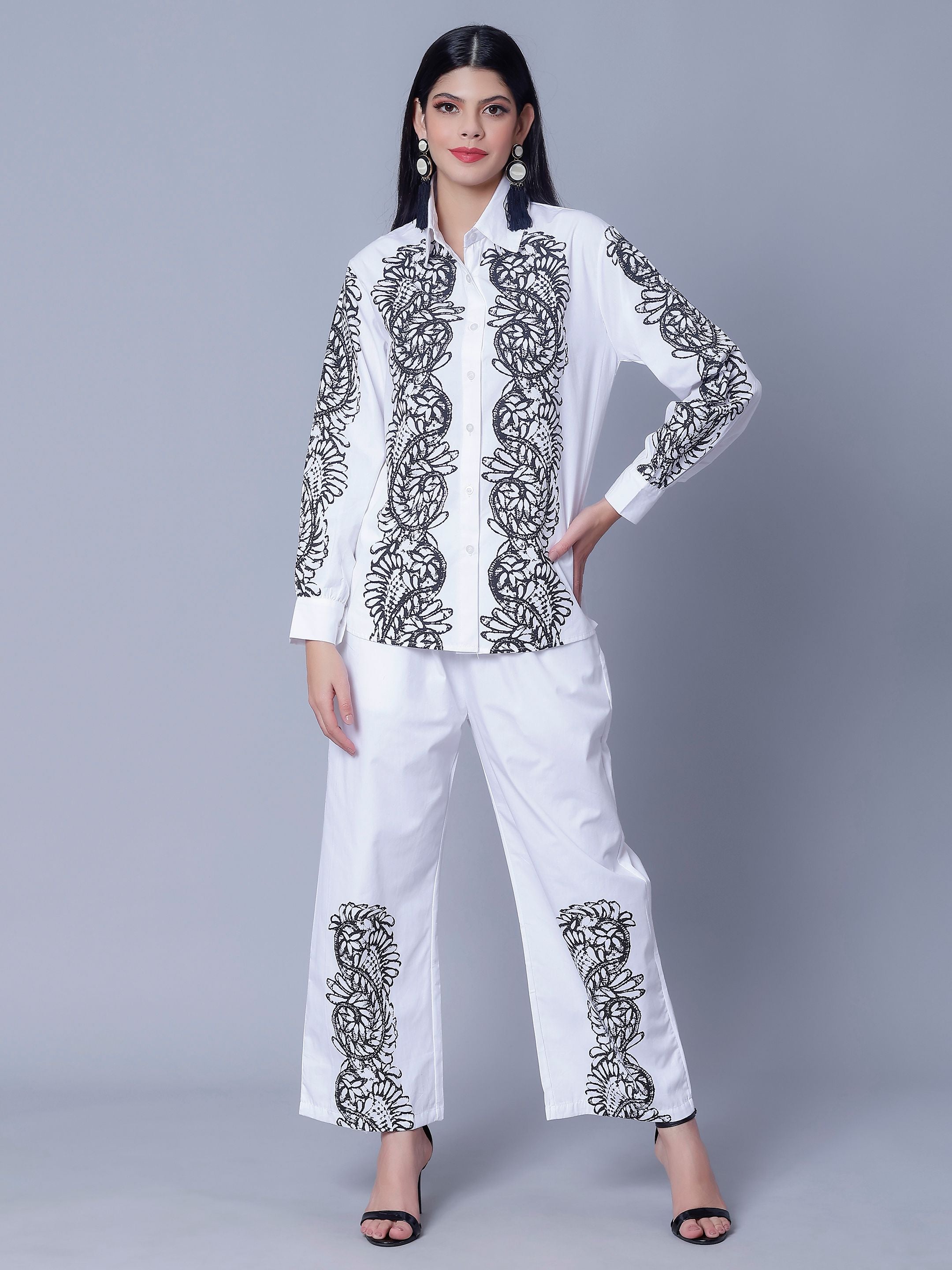 Elegant Printed Two-Piece Set