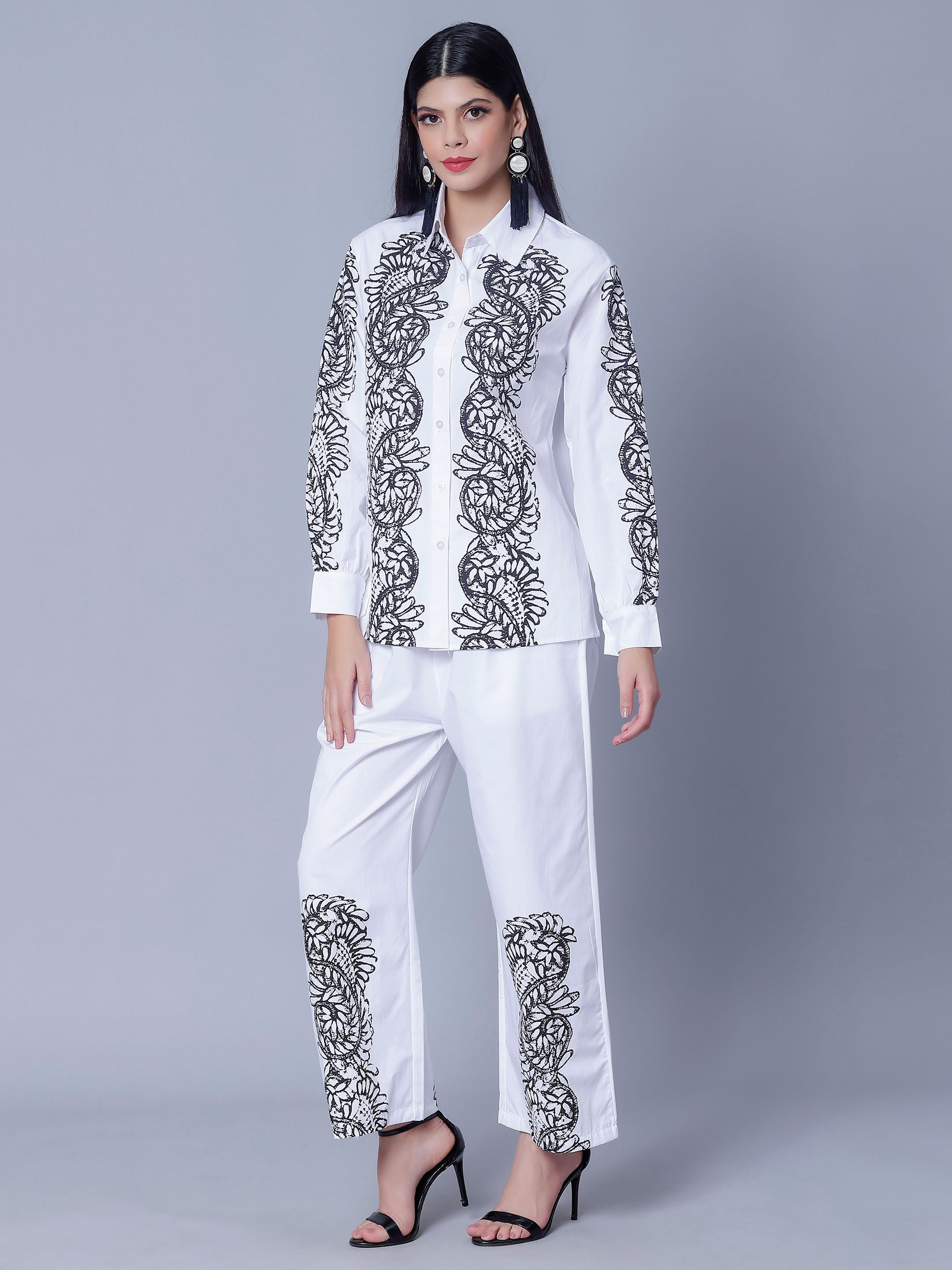Elegant Printed Two-Piece Set