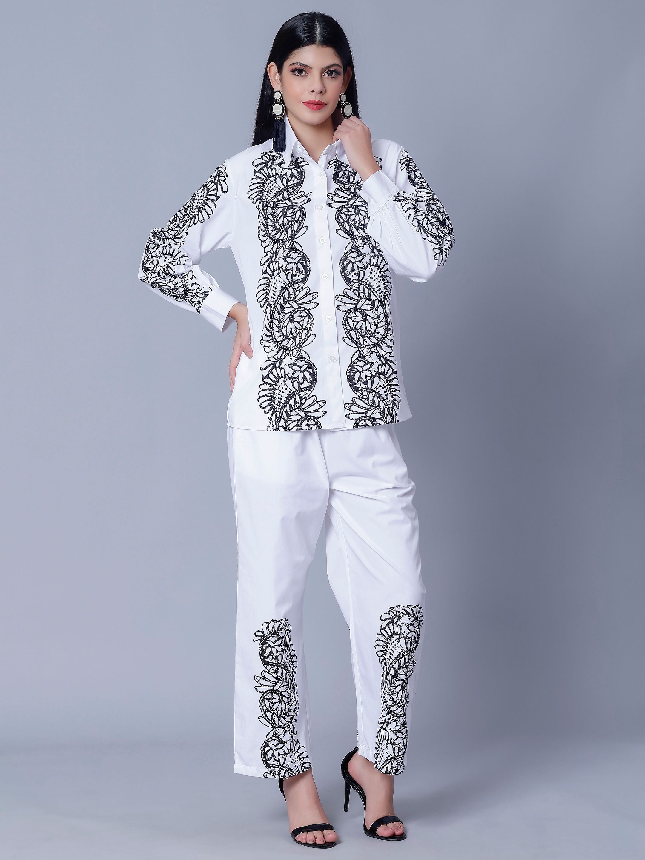 Elegant Printed Two-Piece Set