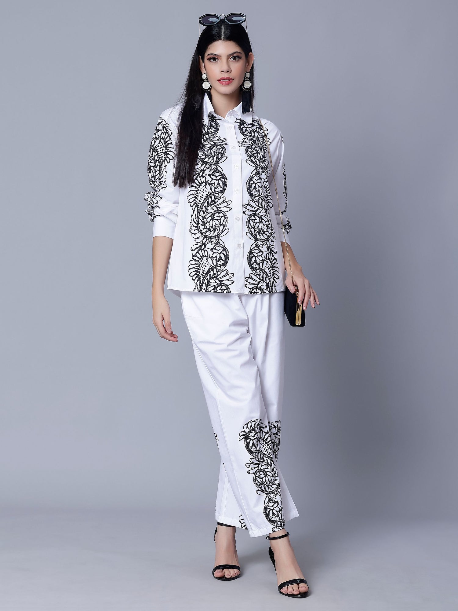 Elegant Printed Two-Piece Set