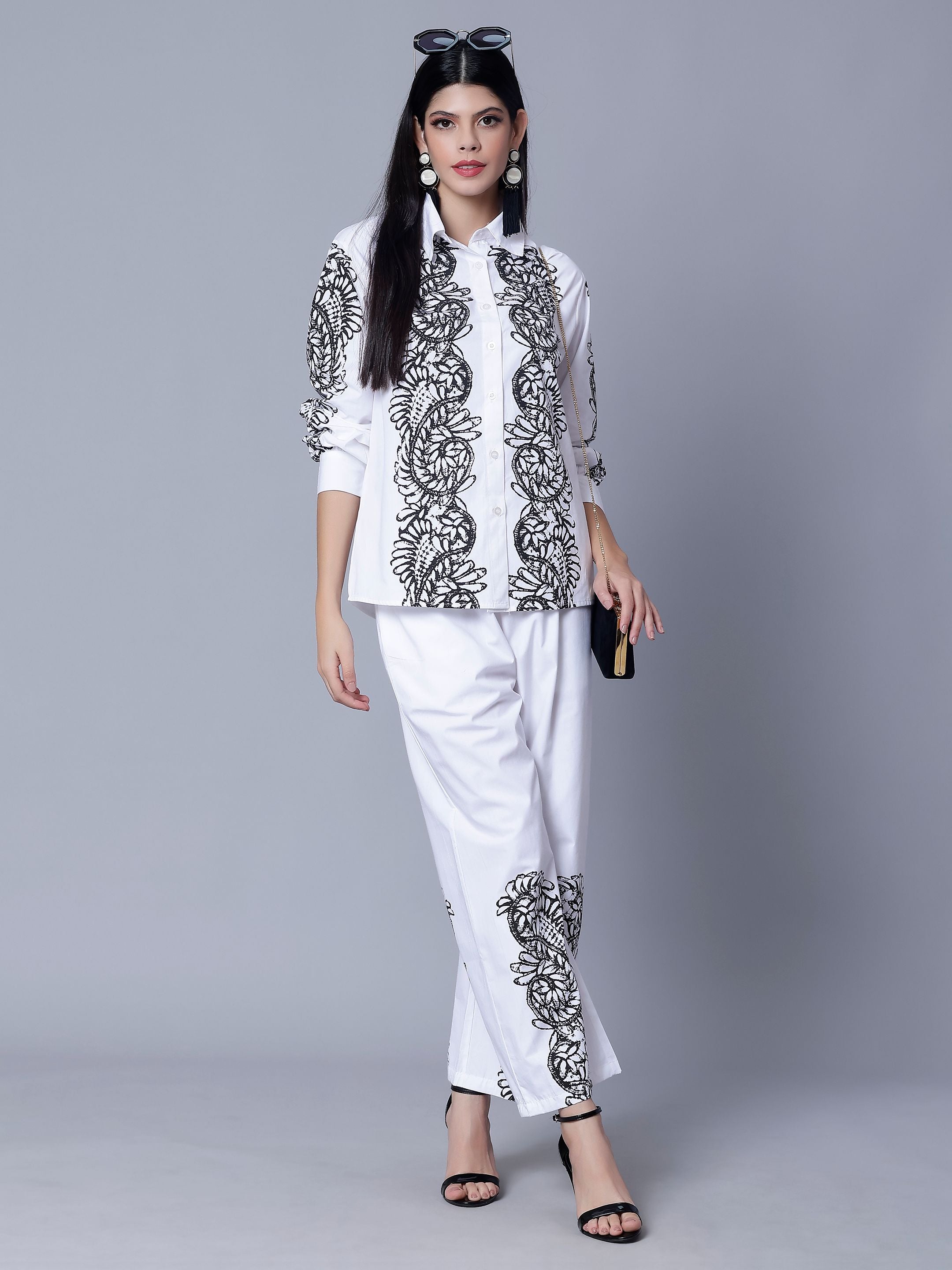 Elegant Printed Two-Piece Set