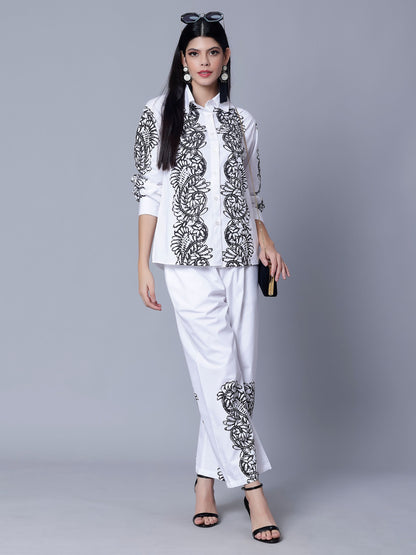 Elegant Printed Two-Piece Set