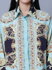 Vintage Printed Two-Piece Set