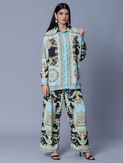 Vintage Printed Two-Piece Set
