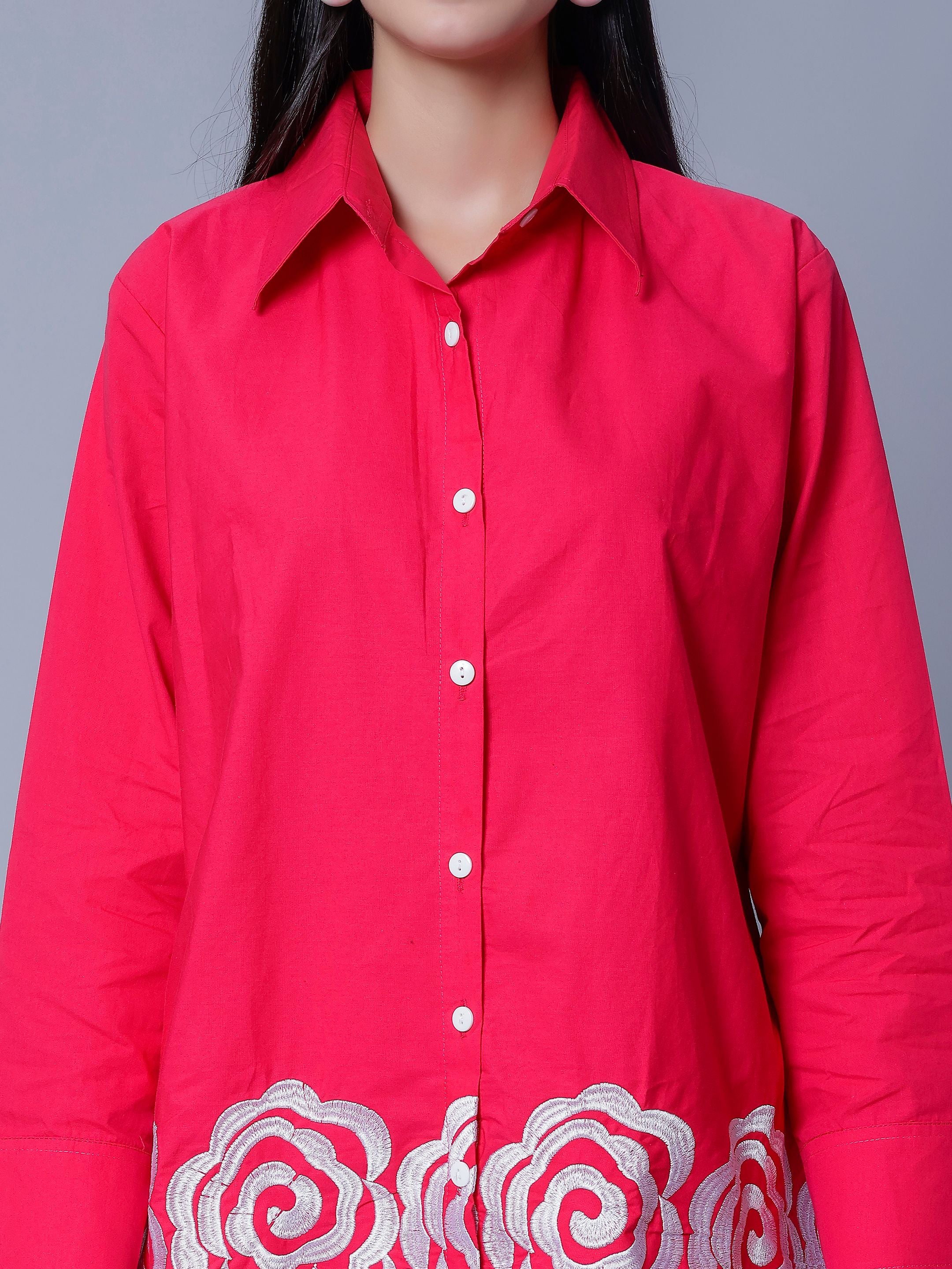 Flower Embroidery Two-Piece Set