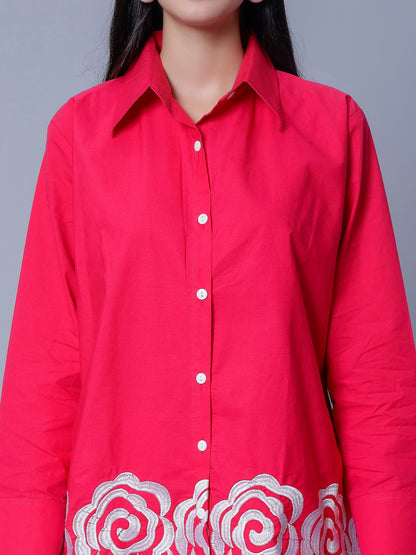 Flower Embroidery Two-Piece Set