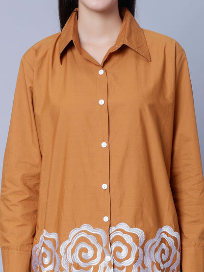 Flower Embroidery Two-Piece Set