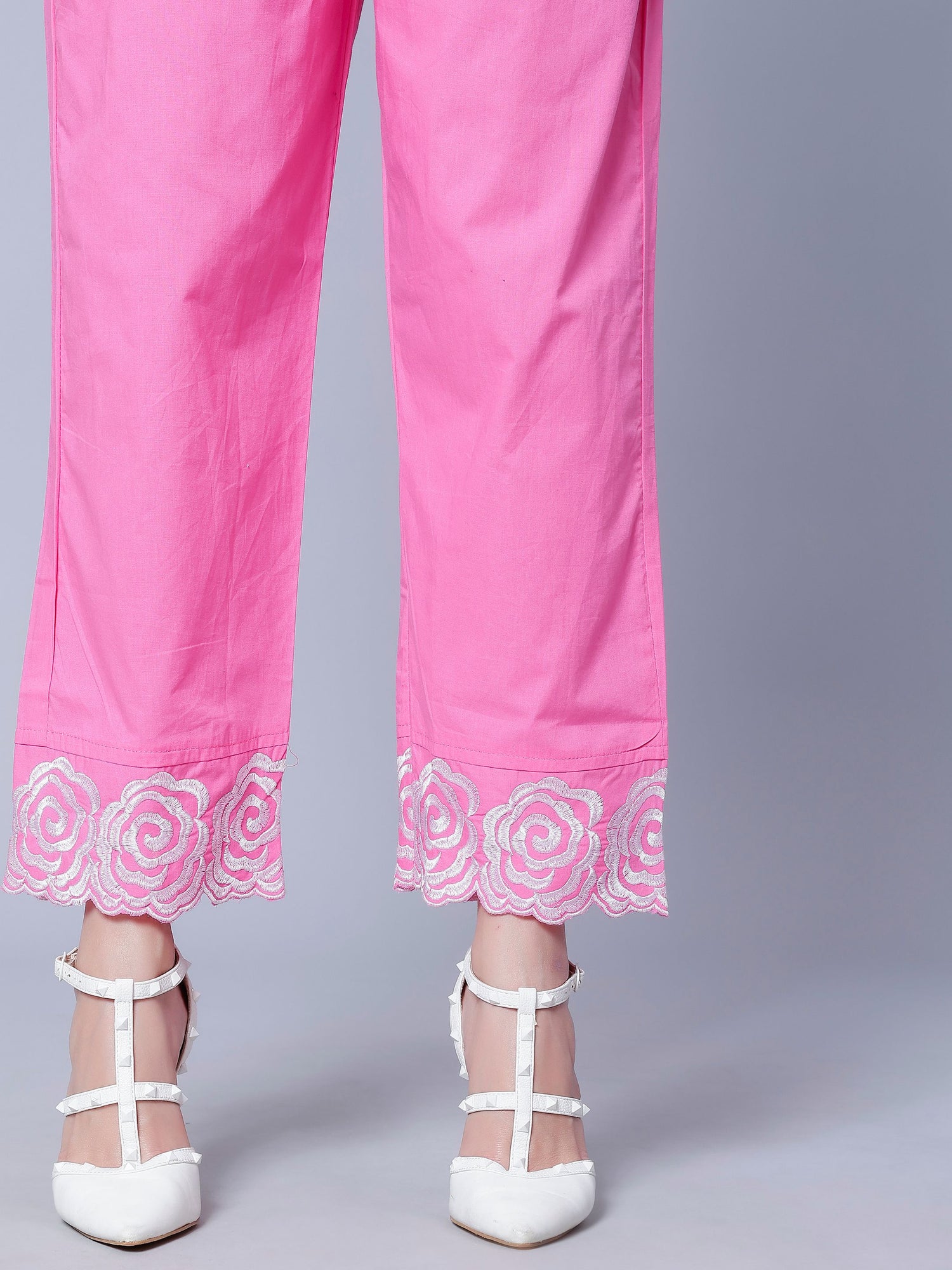 Flower Embroidery Two-Piece Set