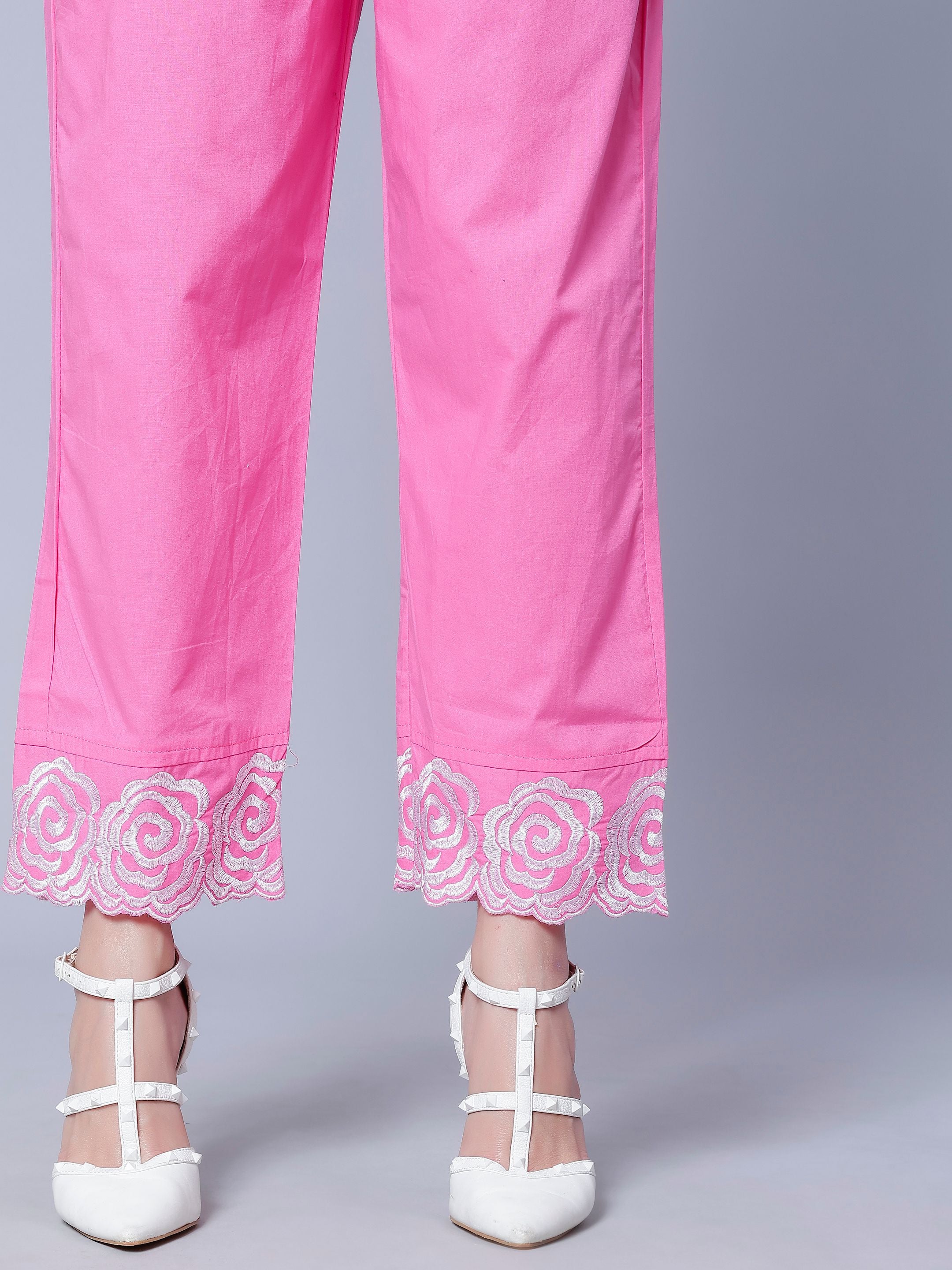 Flower Embroidery Two-Piece Set