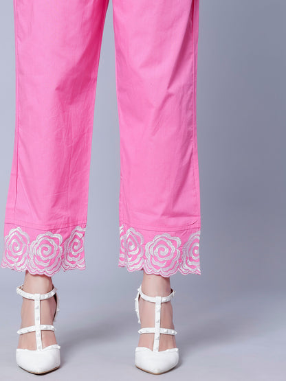 Flower Embroidery Two-Piece Set