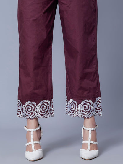 Flower Embroidery Two-Piece Set