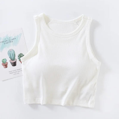 Padded Ribbed Crop Top