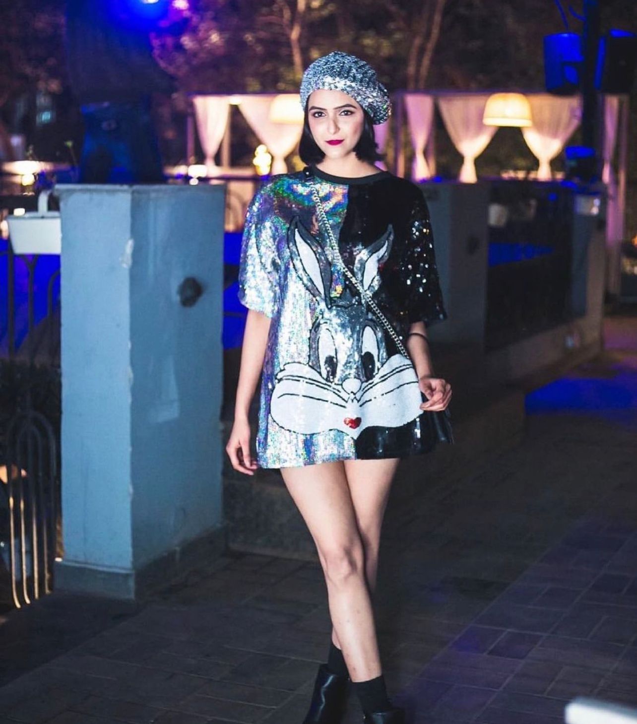 Bunny Colorblock Sequence Dress