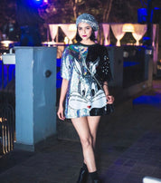 Bunny Colorblock Sequence Dress