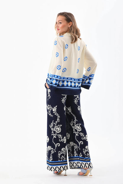 Abstract Printed Two-Piece Set