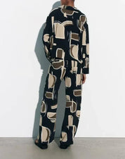 Abstract Printed Two-Piece Set